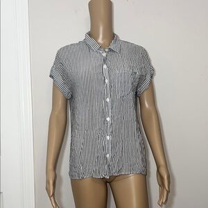 Velvet Heart Striped Button down Top